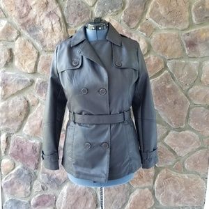 Brown Faux Leather Jacket